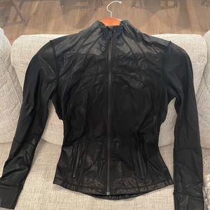 Lululemon define jacket, black metallic, size 8